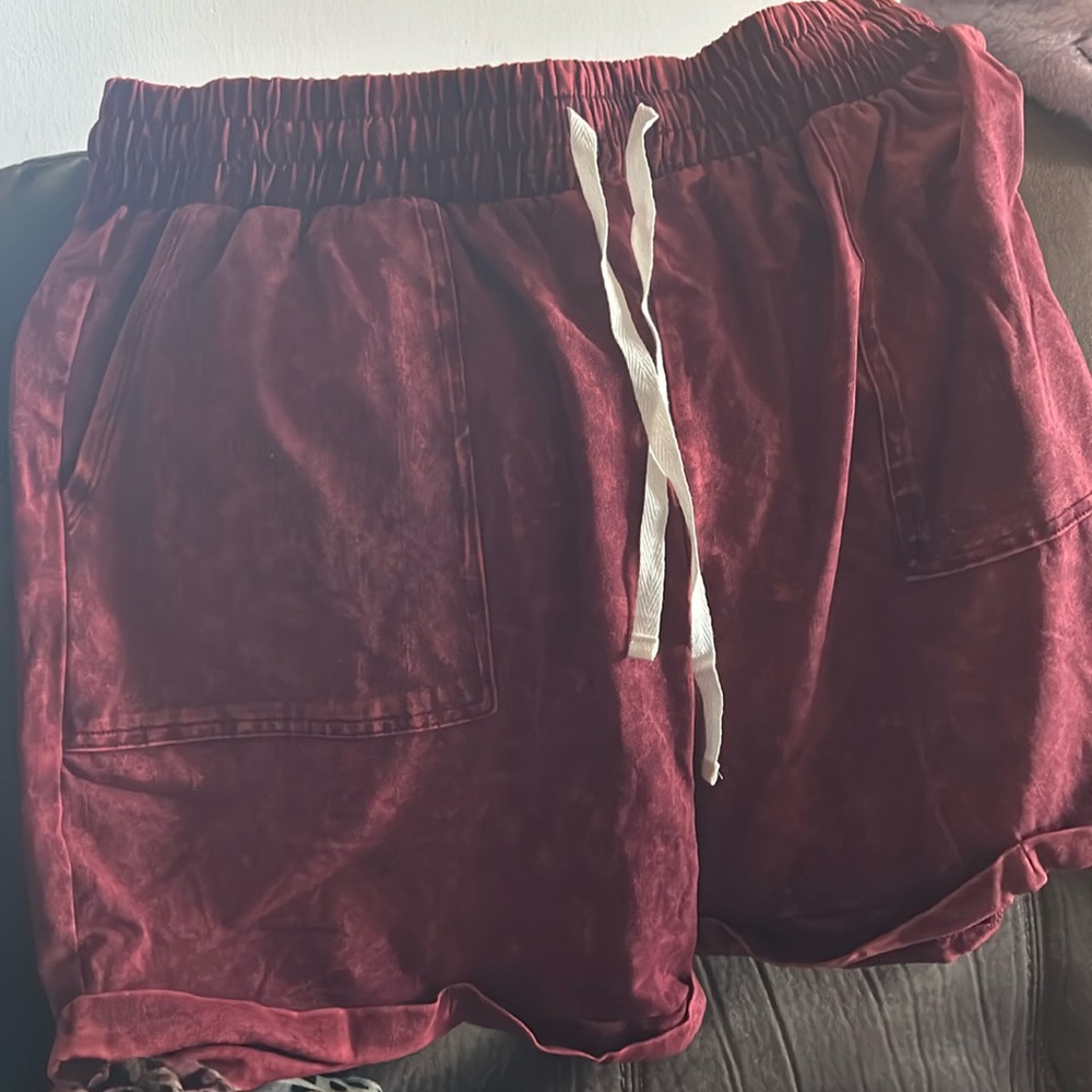 Maroon shorts NWOT